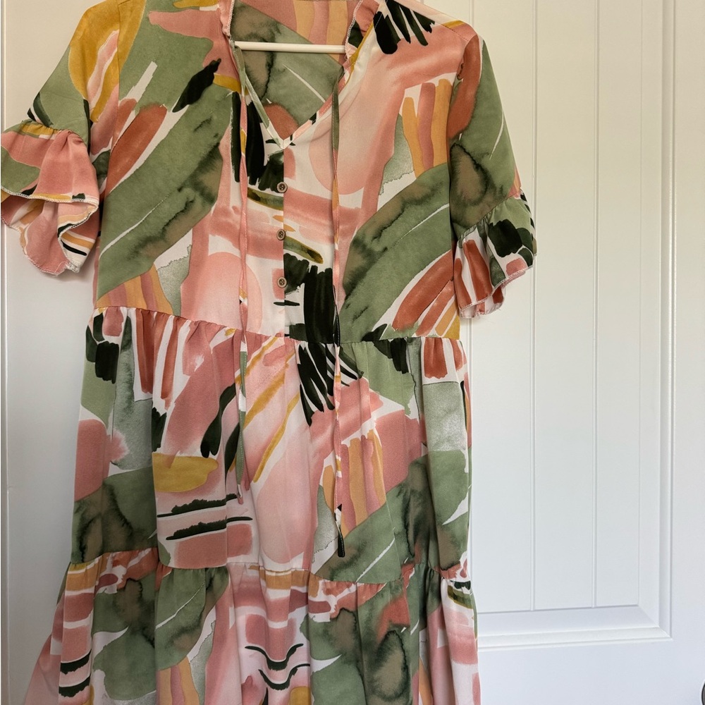 Emery Rose Abstract Print Dress